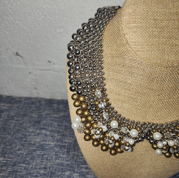 Anthropologie Pam Hiran Retired Multi Colors Beaded Collar Chocker Necklace - Picture 6 of 13